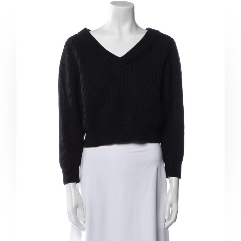 Alexander Wang Black V-Neck Sweater